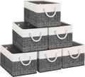 Fabric Storage Bins 6-Pack - Foldable Organizer Boxes for Home