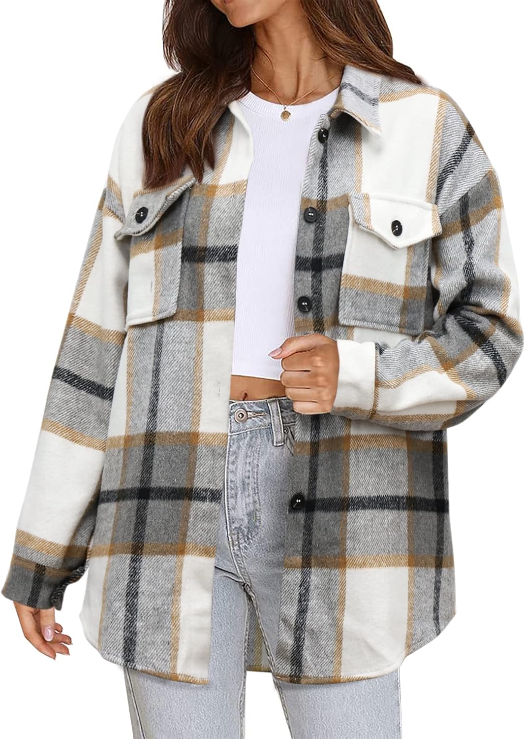 Beaully Women's Flannel Plaid Shacket for Stylish Fall Looks