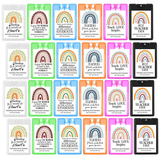 24 Pack Teacher Appreciation Gifts Mini Hand Sanitizer Spray