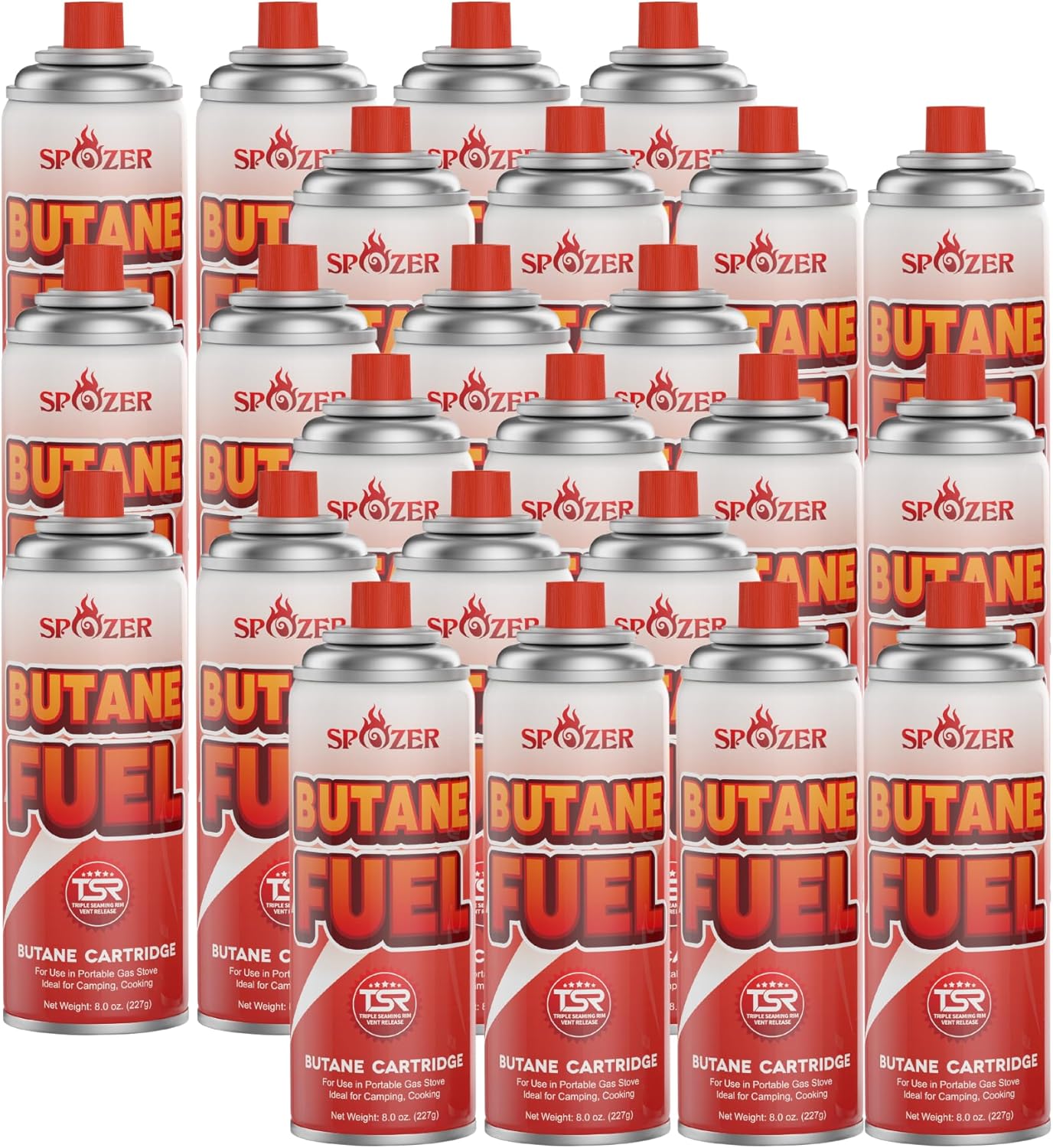 24Pcs Butane Fuel Canisters for Safe Camping
