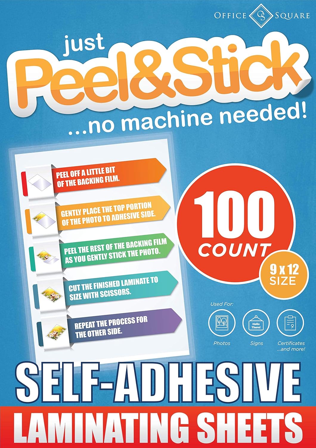 Easy Self-Seal Laminating Sheets, Letter Size, 4 Mil Thick