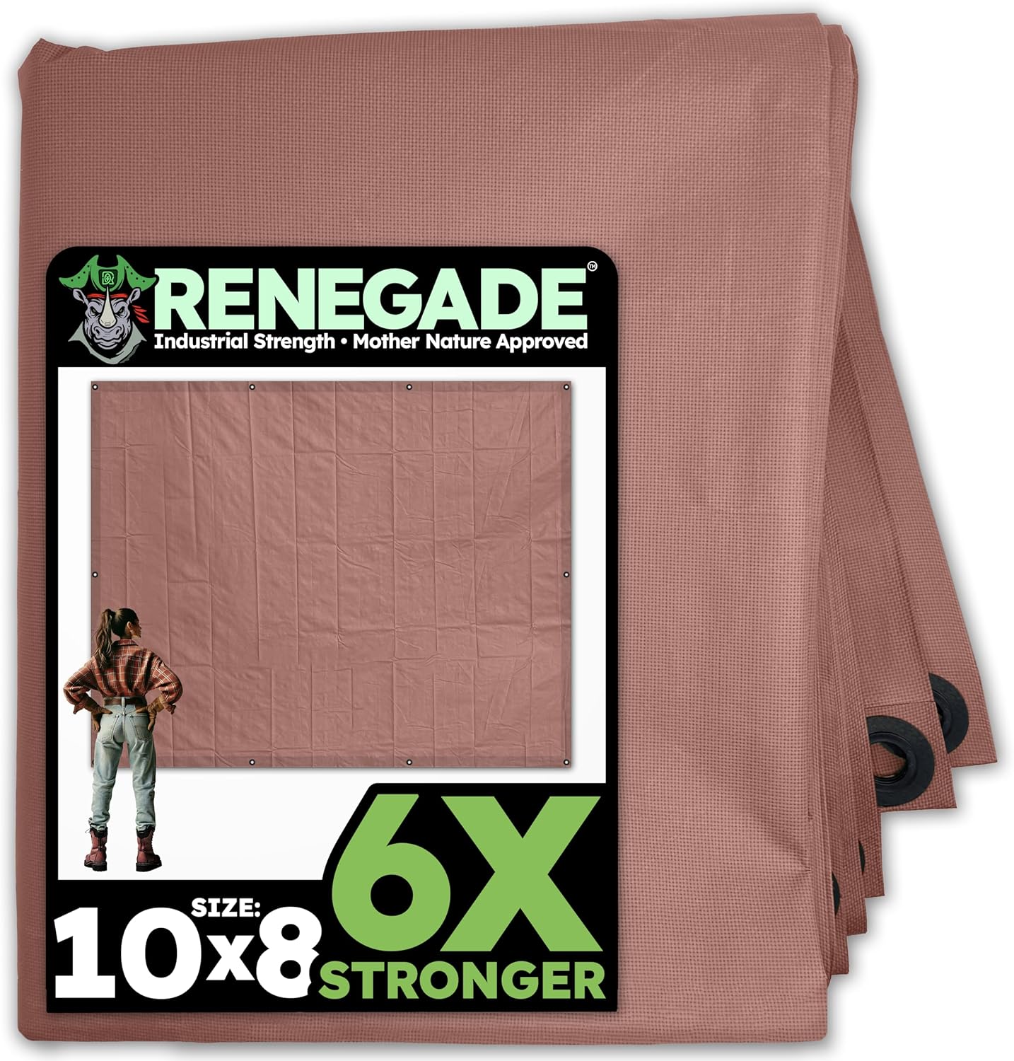 RENEGADE Heavy Duty Waterproof Tarp 10x8 ft for All Projects