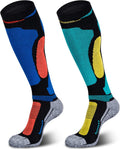 Merino Wool Ski Socks 2 Pairs for Mens Womens Knee High - Thermal