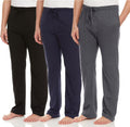 Mens Lounge Pants with Pockets - Comfortable 3-Pack Pajama Pants Men's