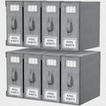 Bed Sheet Organizer Boxes 8 Pack - Foldable Linen Storage