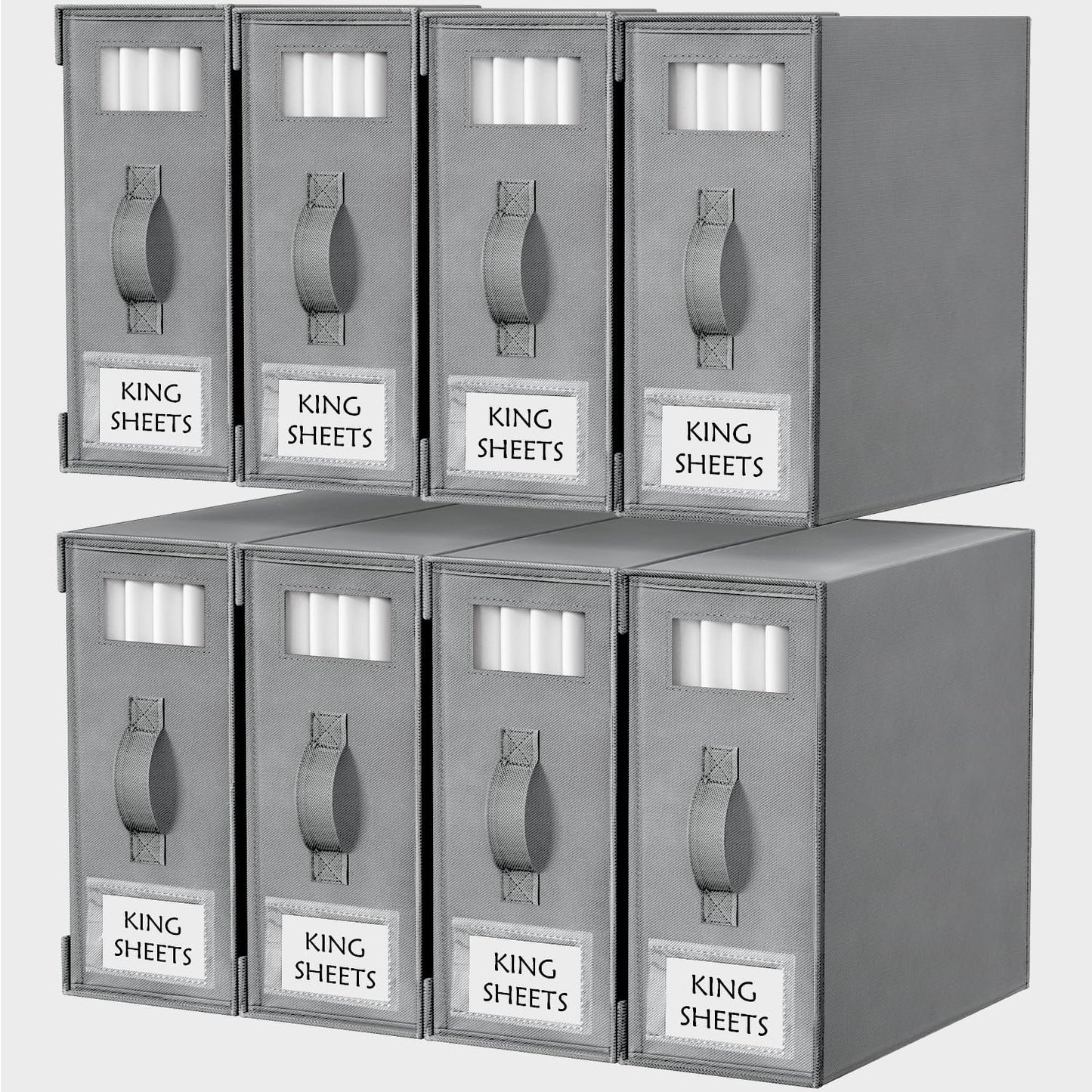 Criusia Bed Sheet Organizers for Neat Linen Closet Storage