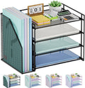 Desk Organizer 4-Tier Paper Letter Tray with File Holder - Space