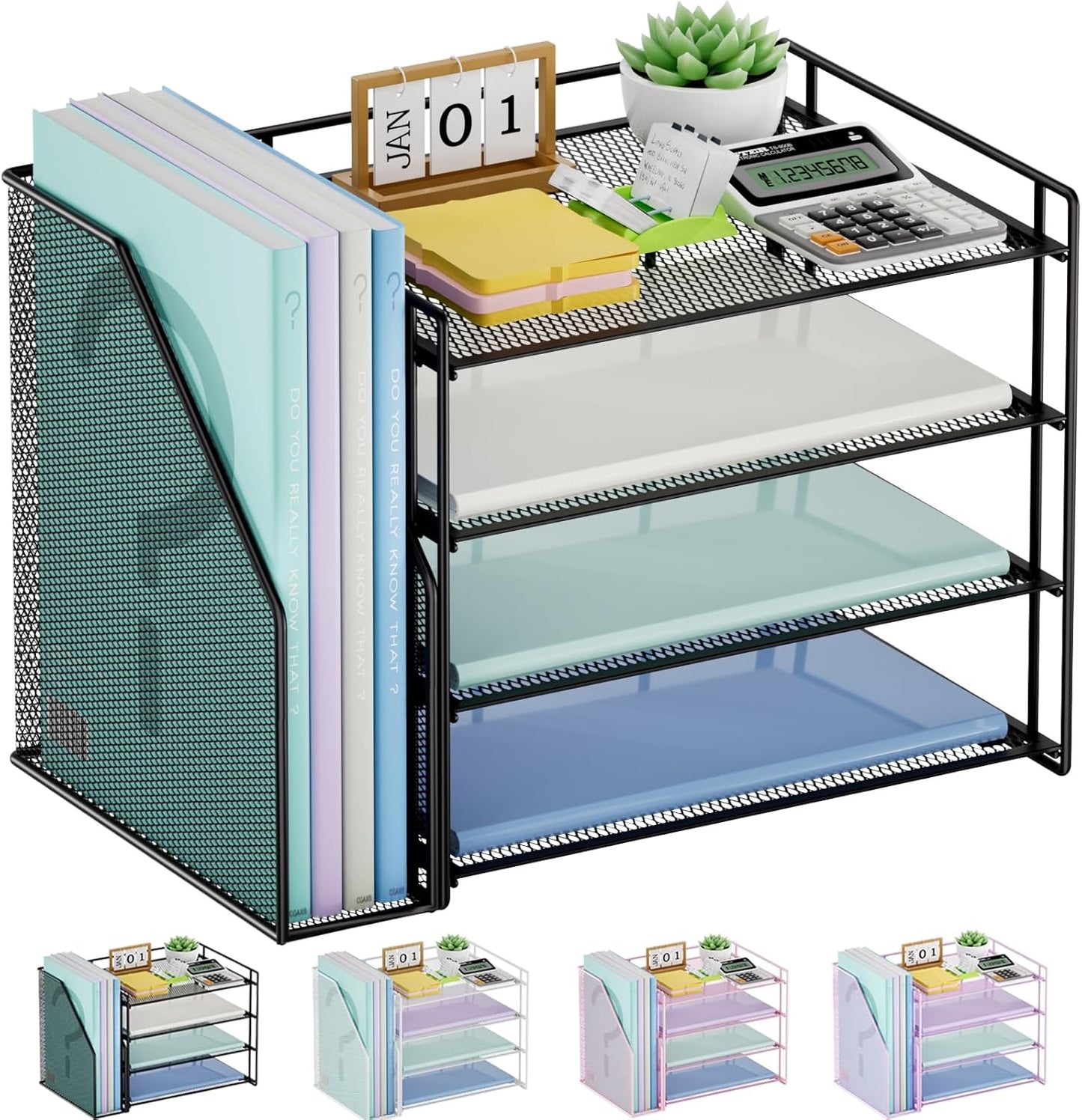Marbrasse 4-Tier Desk Organizer - Maximize Workspace!