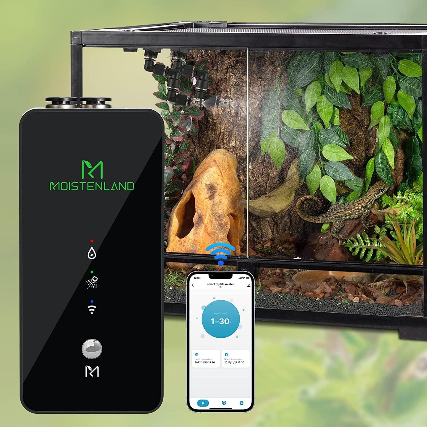 Moistenland WiFi Enabled Reptile Mister for Terrariums and More