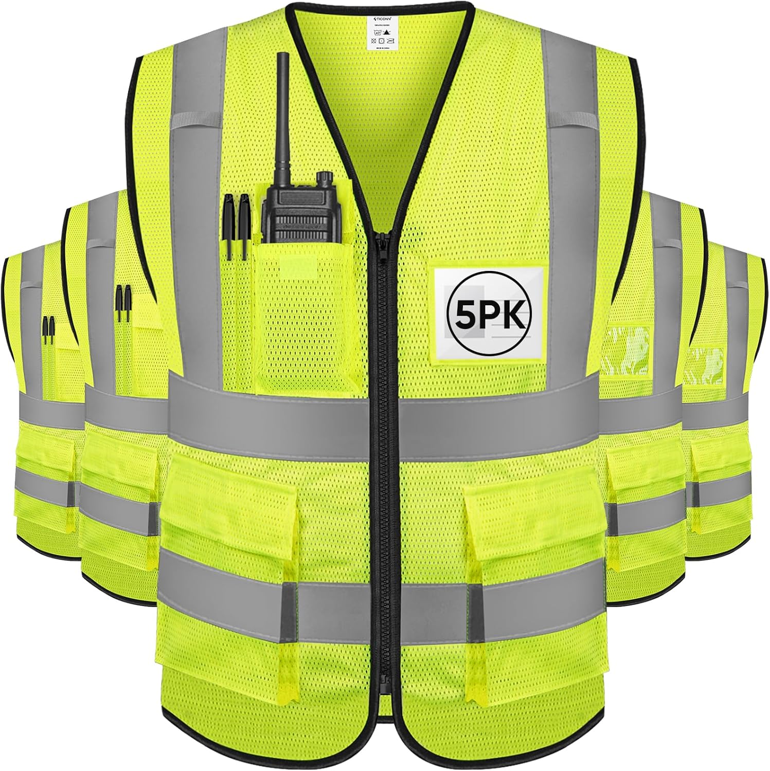 TICONN Reflective Safety Vest for High Visibility and Comfort