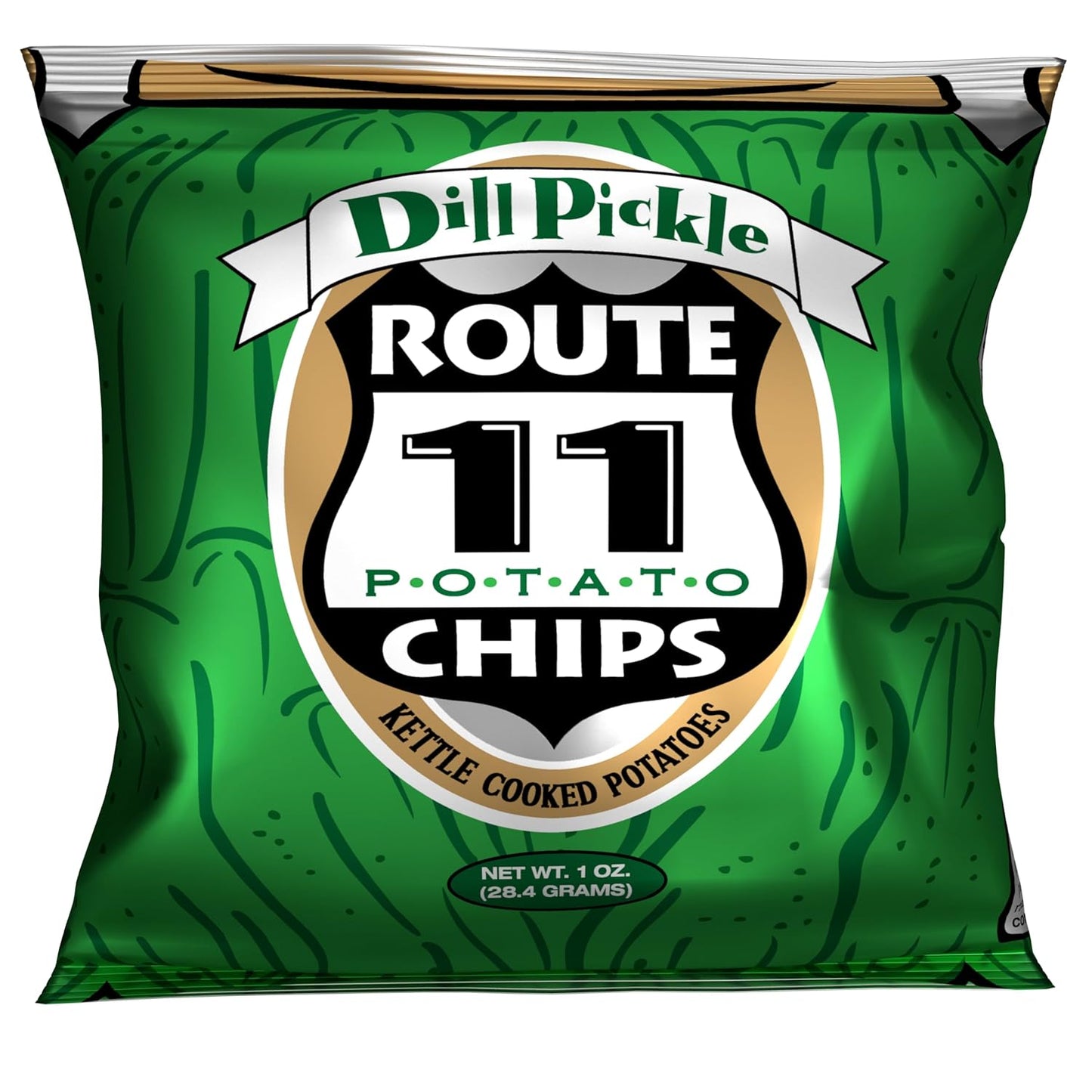 Route 11 Dill Pickle Potato Chips - Kettle Cooked Crunchy Snack