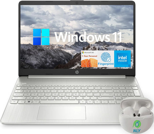 HP 15.6 Laptop: Intel Hexa-Core, 16GB RAM, 1TB SSD, Windows 11 & Office 365