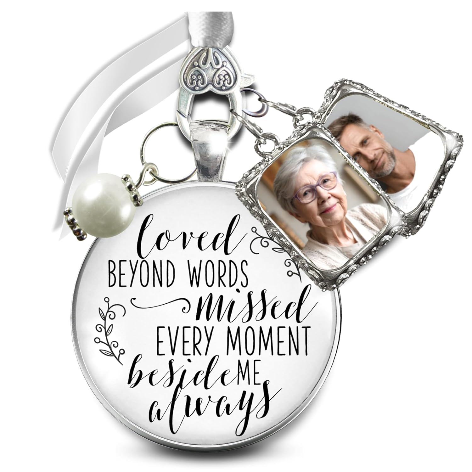 Bouquet Picture Charms for Wedding Remembrance and Honor