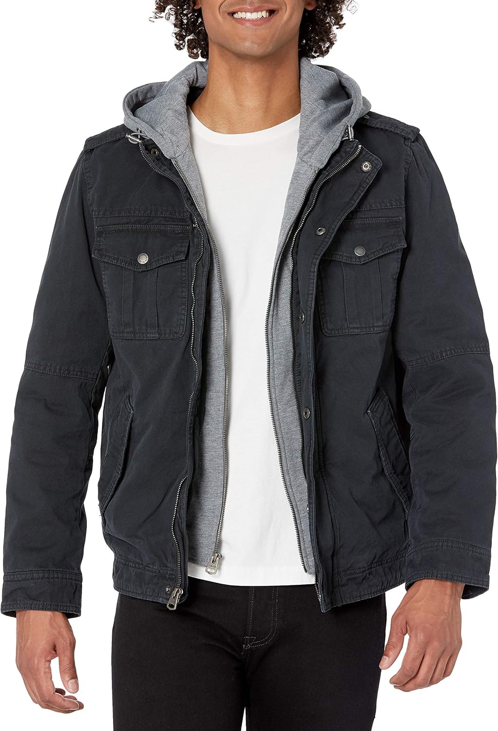 Levi's Men's Washed Cotton Hooded Military Jacket Review