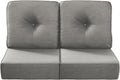 Luxury 22x24/22x25 6-Inch Outdoor Seat Cushions - Comfortable Grey
