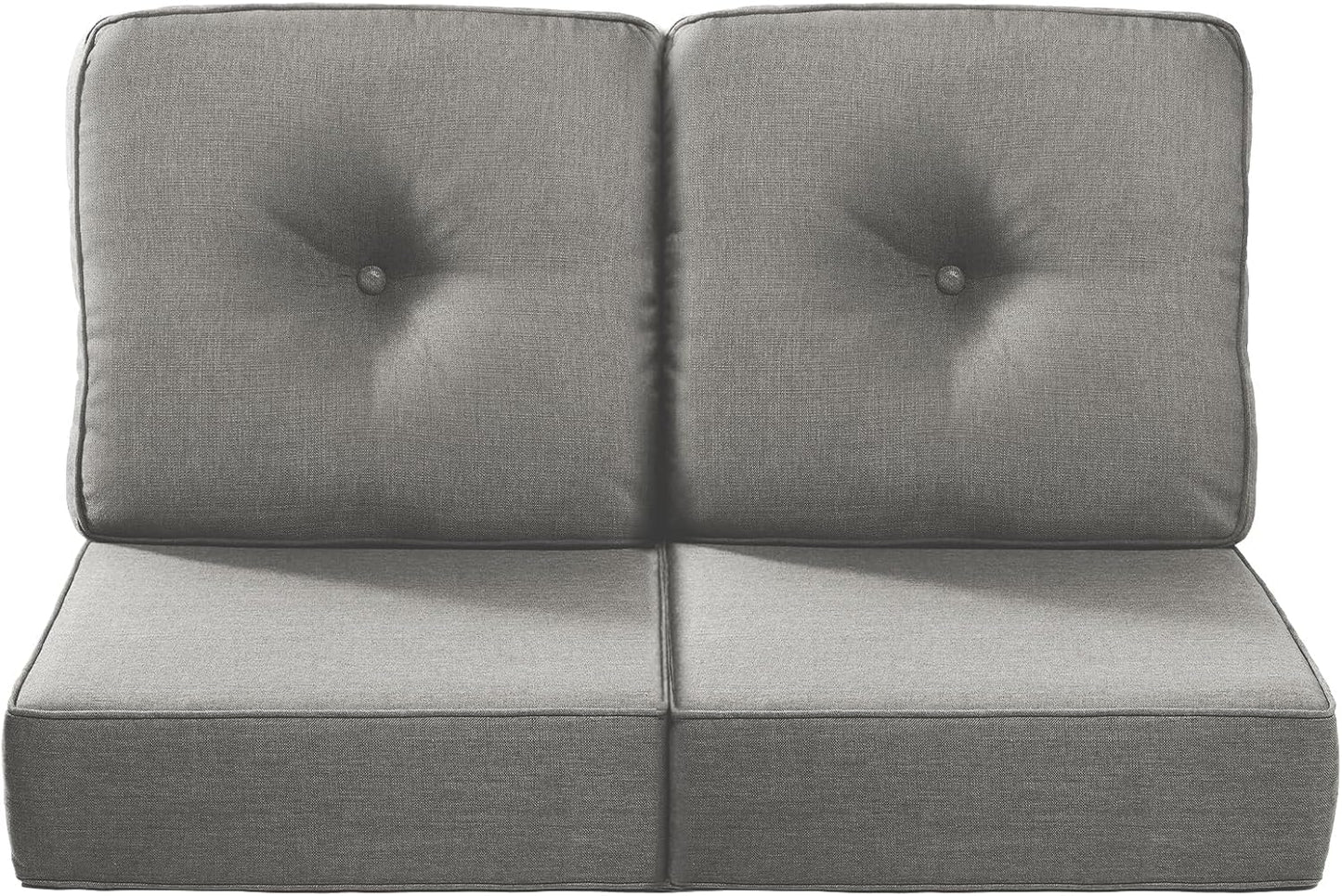Luxury 6-Inch Outdoor Seat Cushions for Patio Chairs - Grey