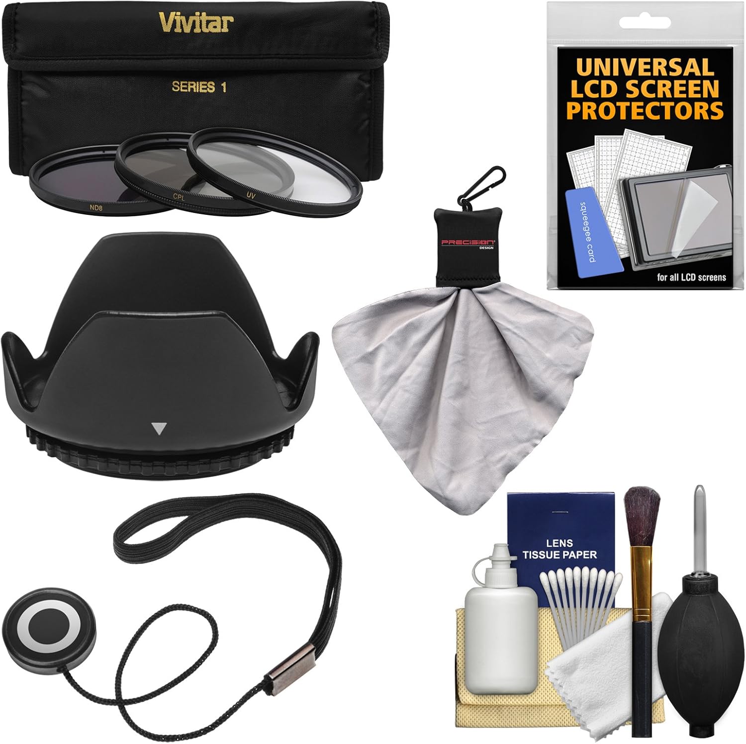 Essentials Bundle for Nikon 18-300mm Lens with Filters and Hood