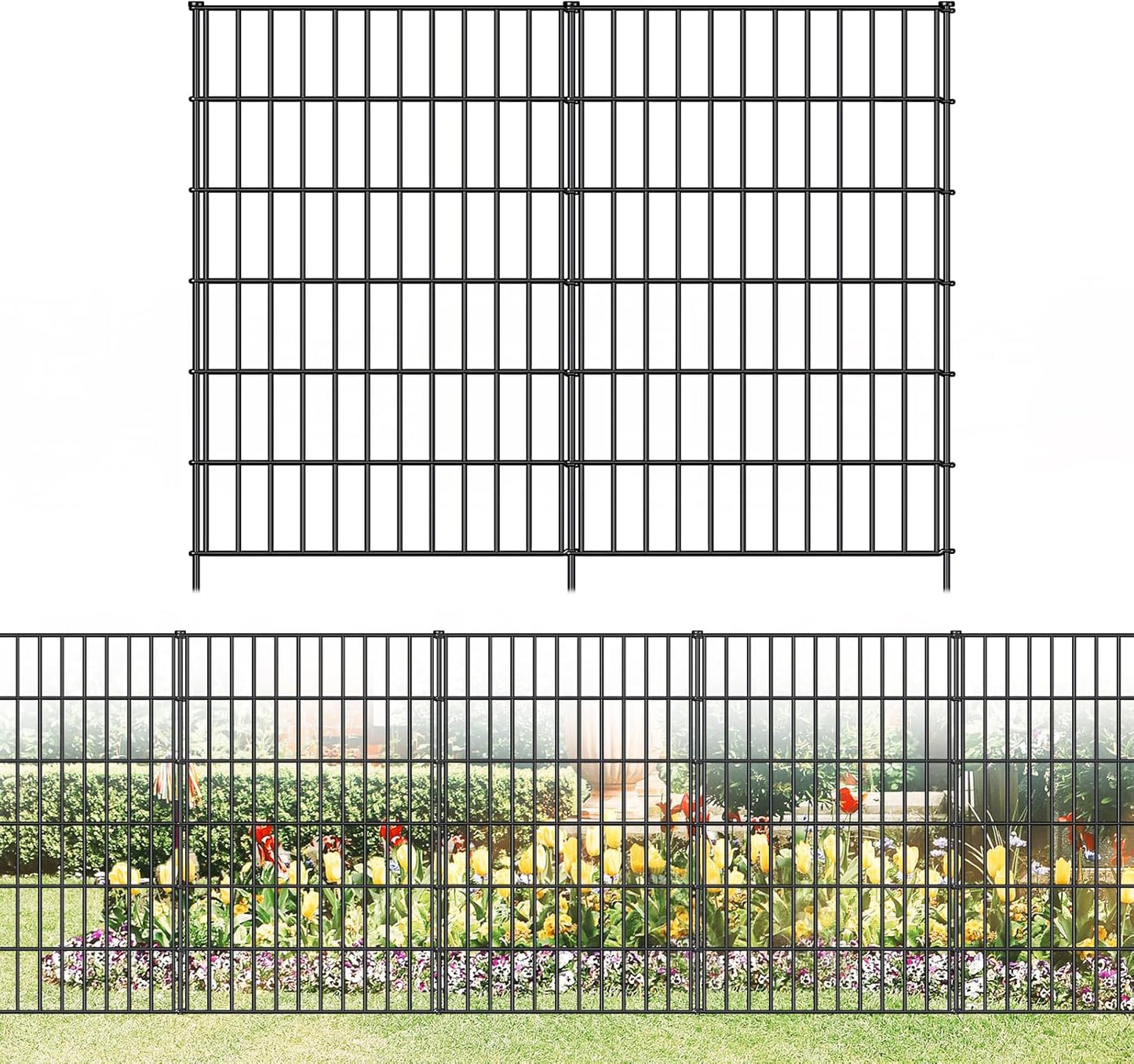 Metal Garden Fence by FOREHOGAR: Durable Dog Barrier