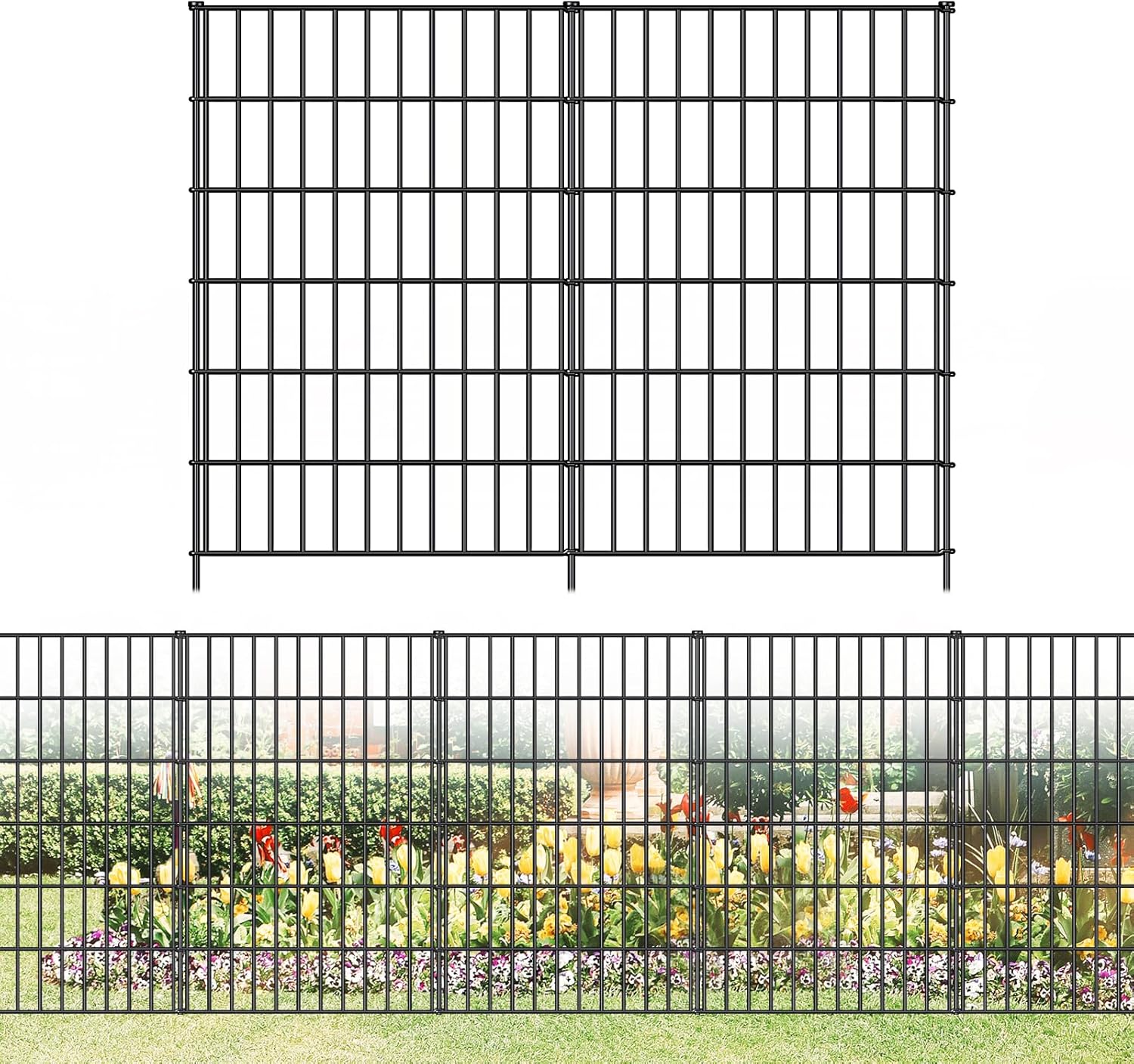 Metal Garden Fence by FOREHOGAR: Durable Dog Barrier