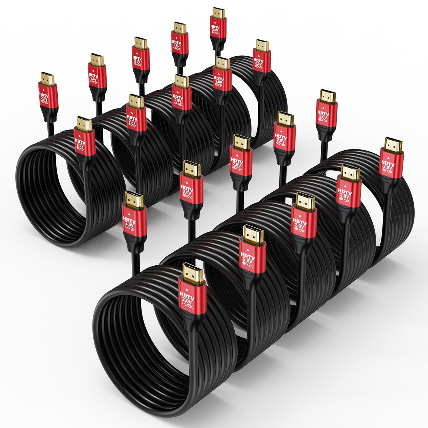 High Speed HDMI 2.0 Cable 10FT - 10-Pack for 4K@60Hz