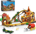 Western Roller Coaster Building Set - Functional Mine Train Model