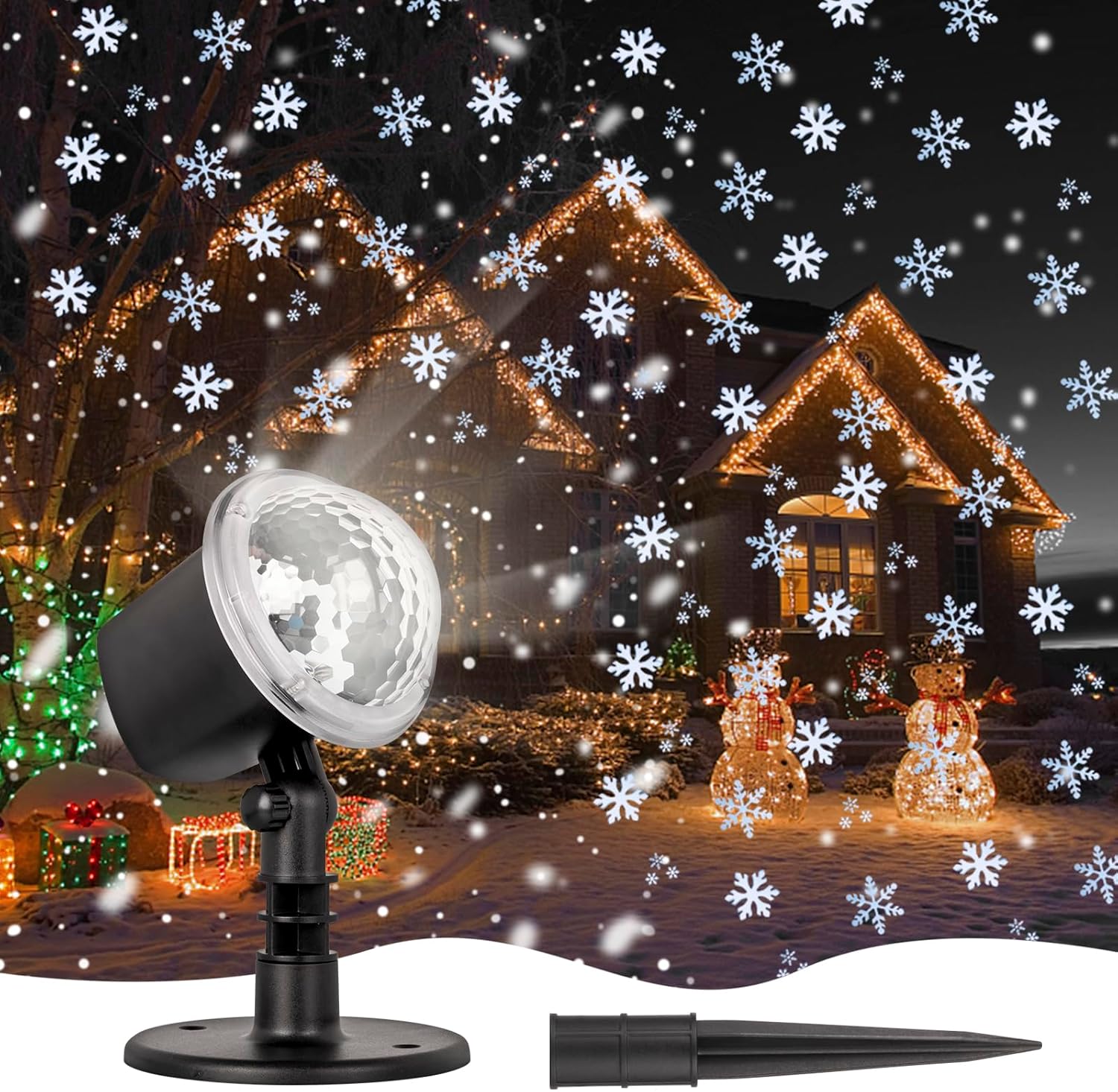 7-Color Snowflake Projector Lights by ForChic