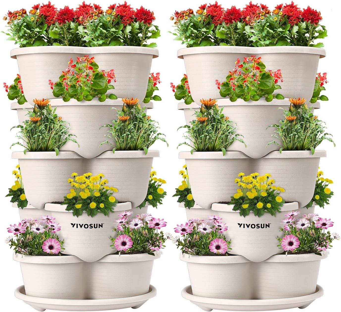 VIVOSUN 2-Pack 5 Tier Vertical Gardening Planter for Herbs