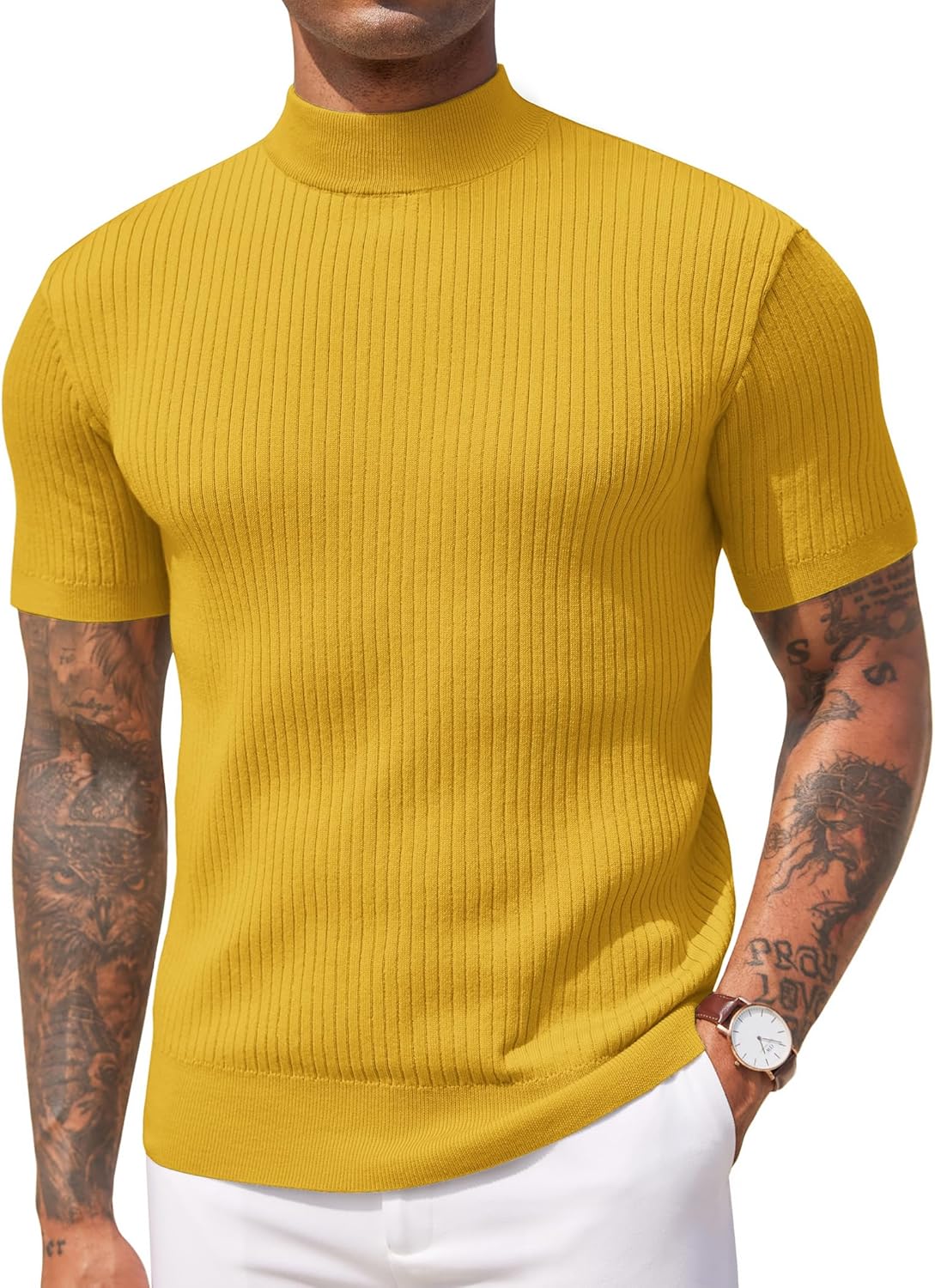 COOFANDY Men's Mock Turtleneck Sweater for Casual Style