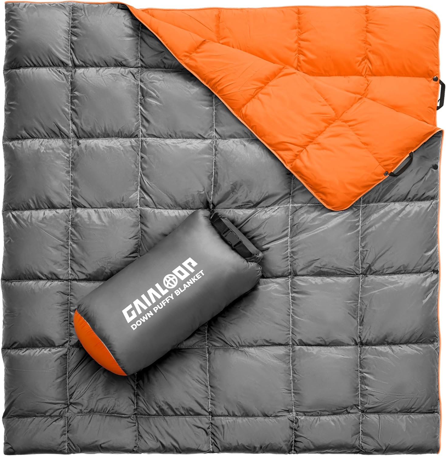 Down Puffy Blanket for 2 Person Camping Travel Lightweight Cozy