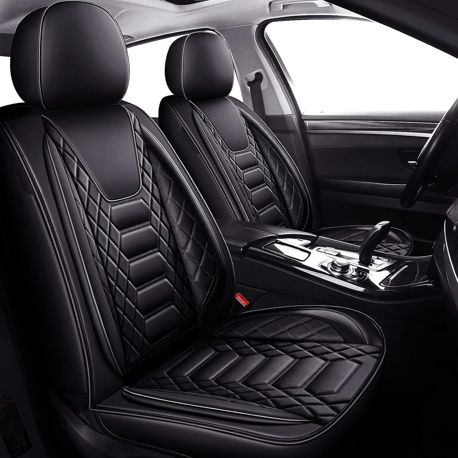 FREESOO Car Seat Covers Leather Full Set Waterproof for 5 Seats