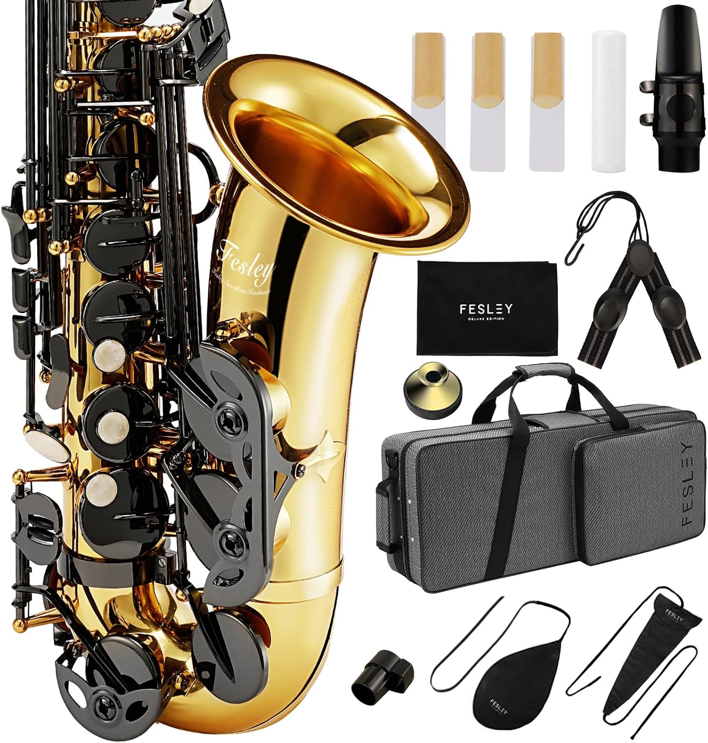 Fesley E Flat Alto Saxophone for Beginners and Professionals