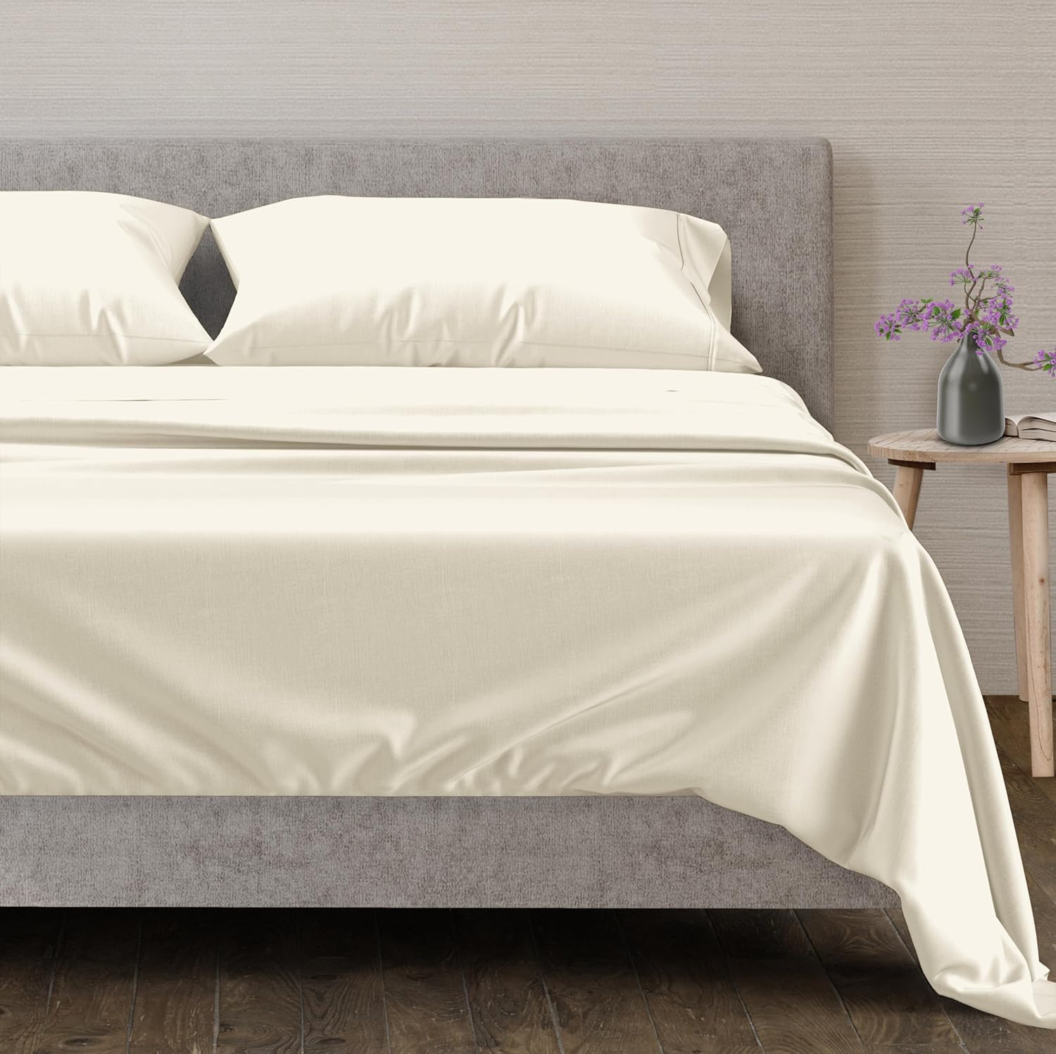 Luxurious 100% Egyptian Cotton Queen Sheets Set - 600 Thread Count