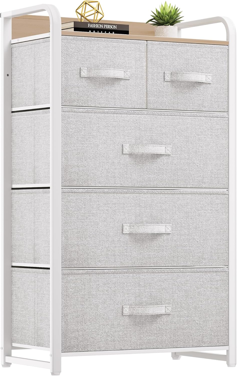 YITAHOME 5 Drawers Fabric Dresser for Bedroom & Living Room