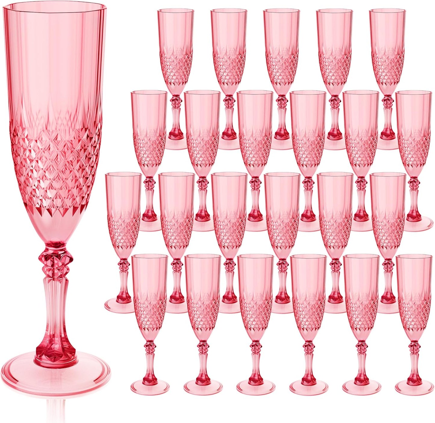 Plastic Champagne Flutes Set of 24 for Elegant Celebrations