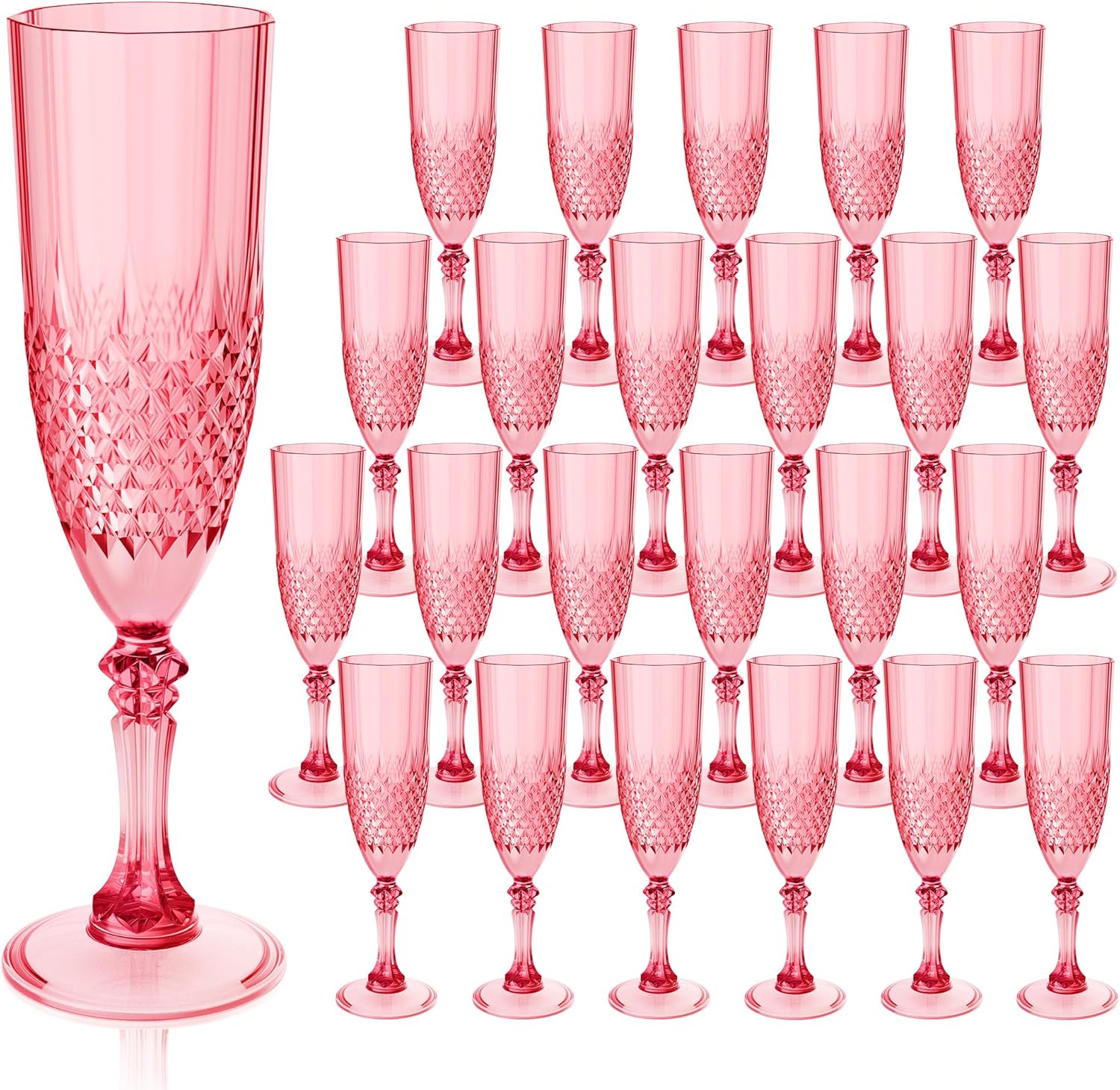 Plastic Champagne Flutes Set of 24 for Elegant Celebrations