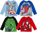 Marvel Avengers 4 Pack Long Sleeve T-Shirts for Kids - Durable Set