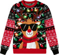 Ugly Christmas Sweater LED Light Up Sweatshirt for Boys and Girls