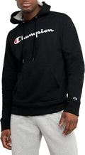 Champion Men's Fleece Script Logo Hoodie - Soft Midweight Warmth