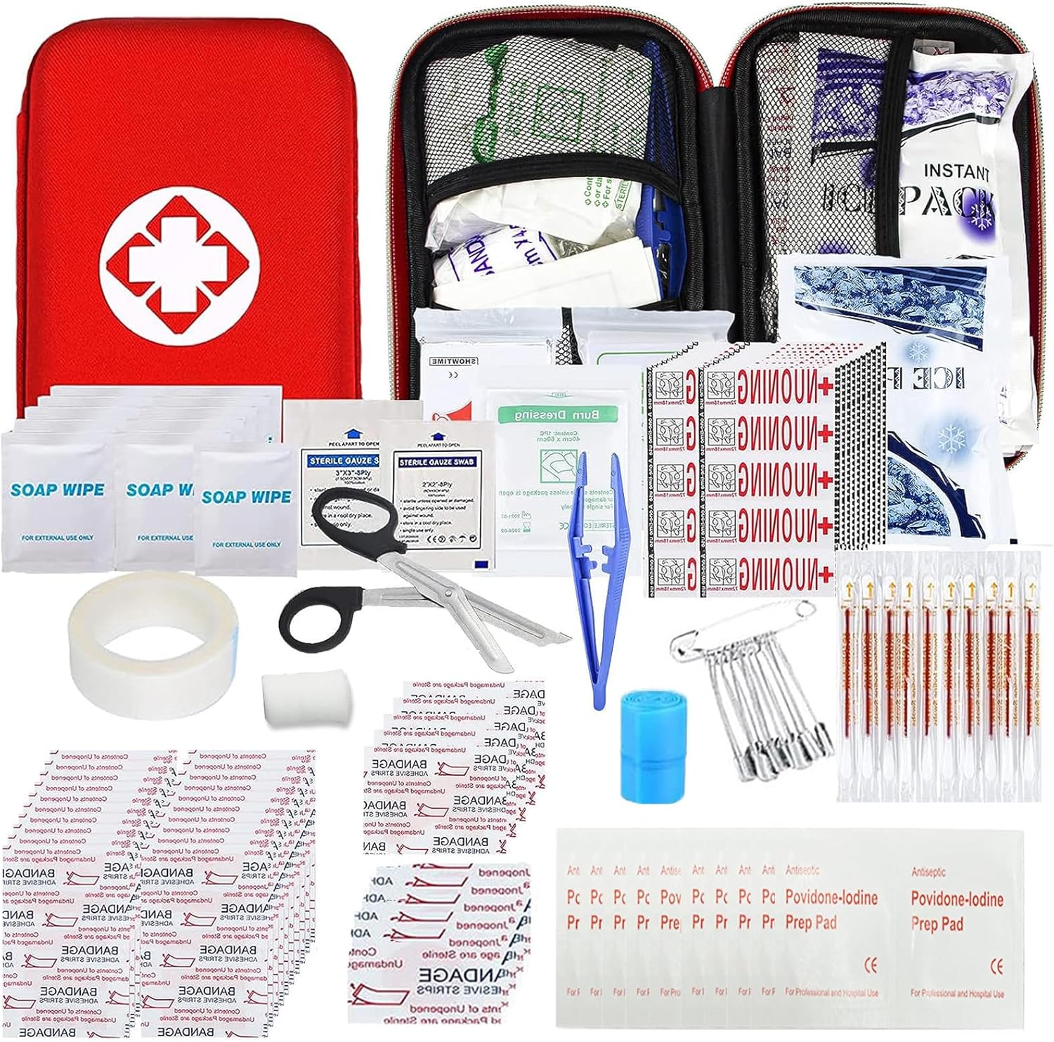 YIDERBO 275Pcs Car First Aid Kit: Compact Emergency Essentials