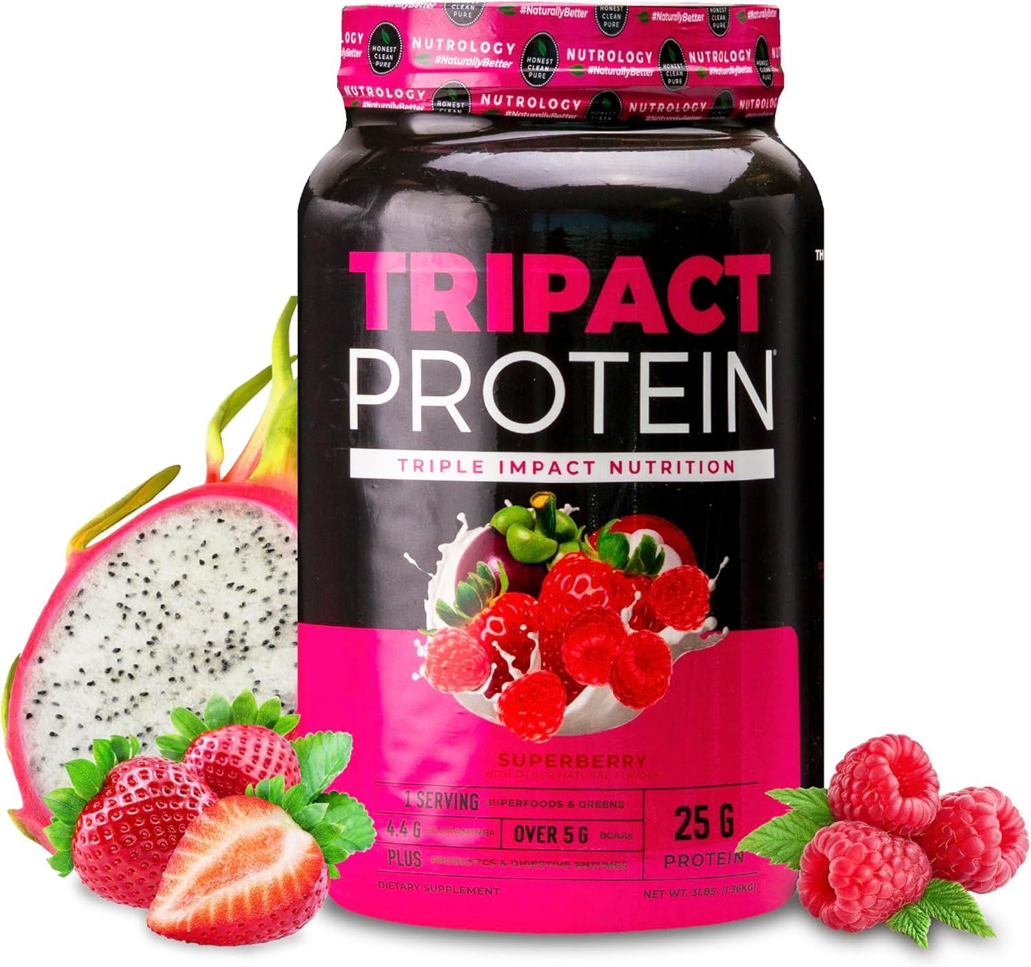 Nutrology TRIPACT Protein Powder - 7-in-1 Meal Shake for Recovery