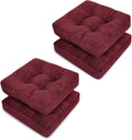 Chair Cushions for Dining Chairs, Set of 4 Tufted Pads