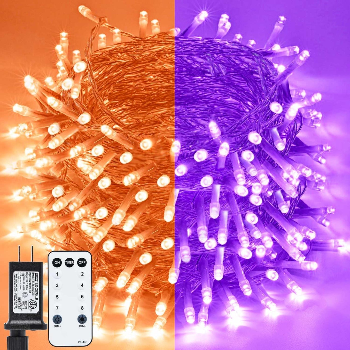Purple and Orange Halloween Lights for Festive Decor Magic