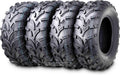 WANDA Set of 4 ATV UTV Tires 26x8-12 & 26x10-12 - Durable Trail Ready