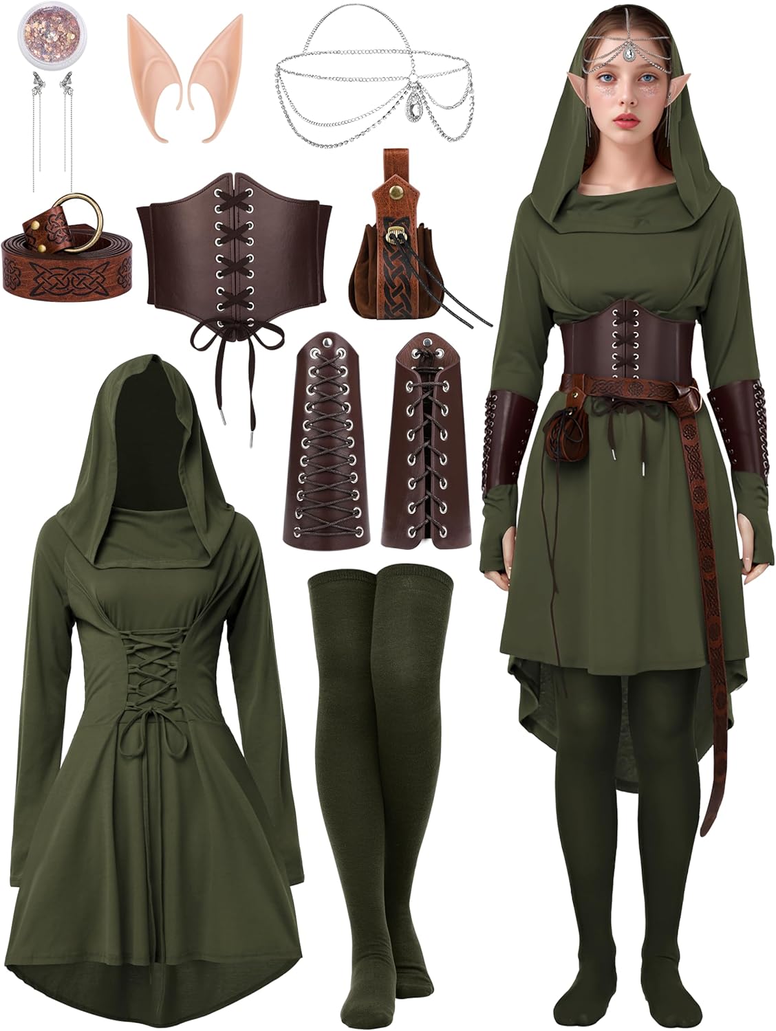 SOMSOC Women Renaissance Fairy Costumes for Halloween Events