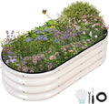 Galvanized Raised Garden Bed 4x2x1 ft Metal Planter - Safe, Durable