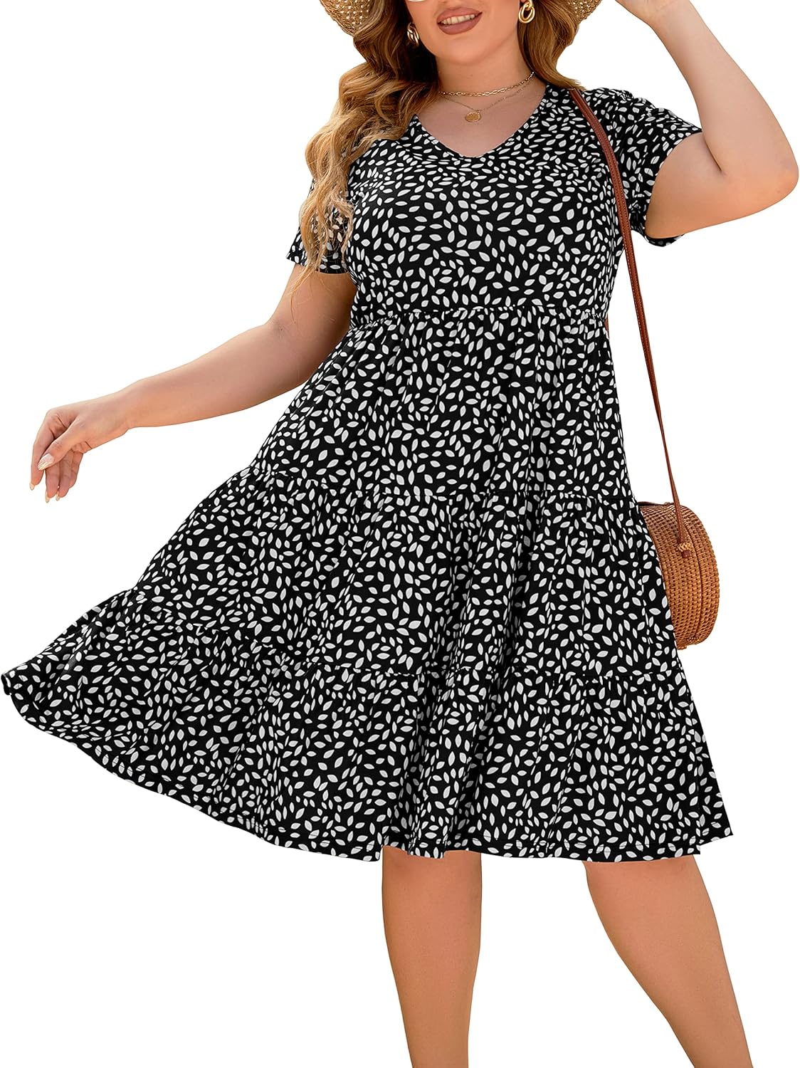 Plus Size Casual Summer Tiered Dresses for Women - Stylish Fit