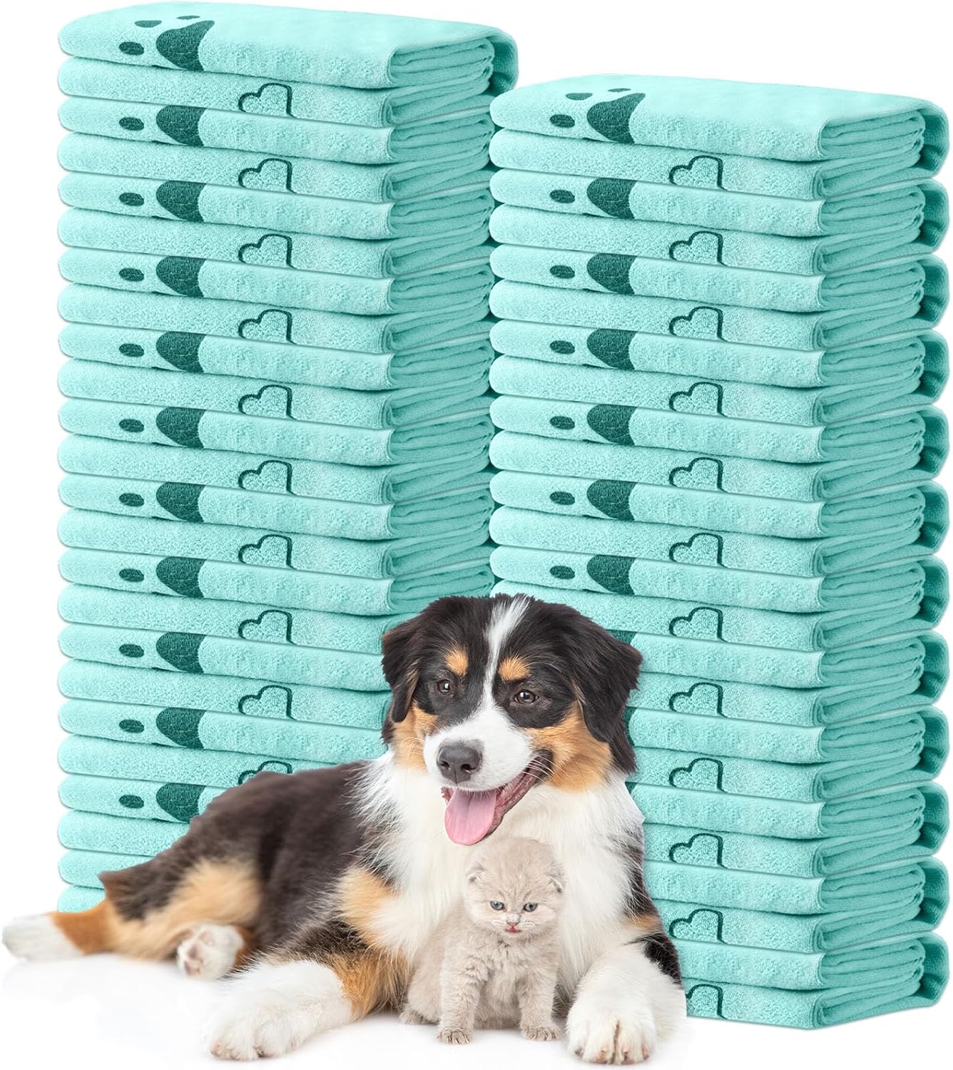 22 Pcs Dog Towels for Drying - Absorbent Microfiber Pet Towels