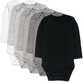 HonestBaby baby-boys 5-pack Long Sleeve Bodysuits - Soft Organic makes