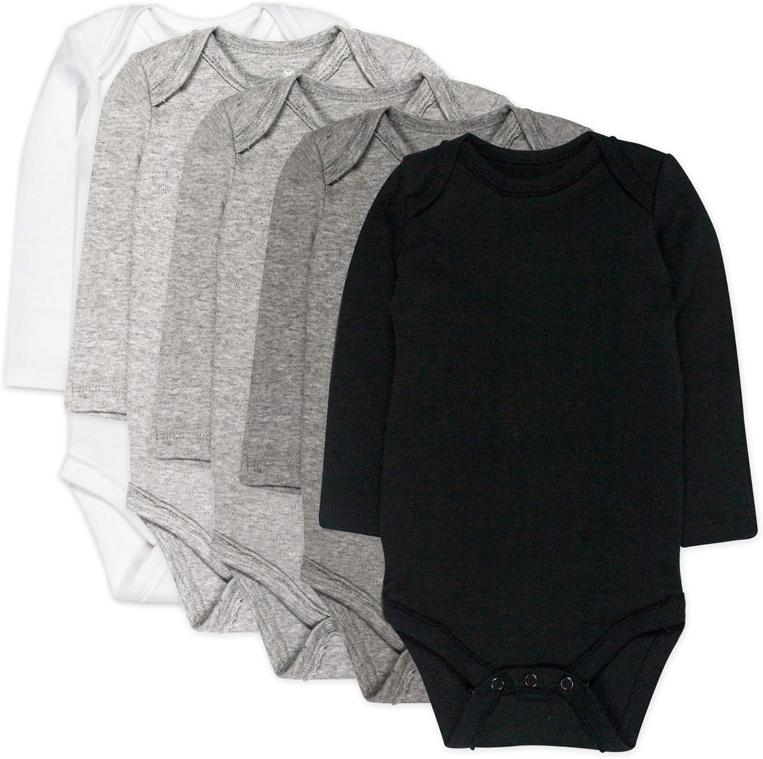 HonestBaby Organic Cotton Long Sleeve Bodysuits for Baby Boys