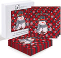 LeZakaa Let It Snow Cocktail Napkins - Festive Holiday Table Decor 6.5x6.5 Folded